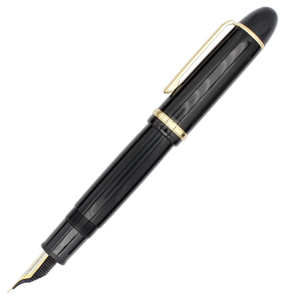 Gullor X159 Fine Nib Fountain Large Gold Gift Black Pen, Acrylic, Size, Trim, Boxed,