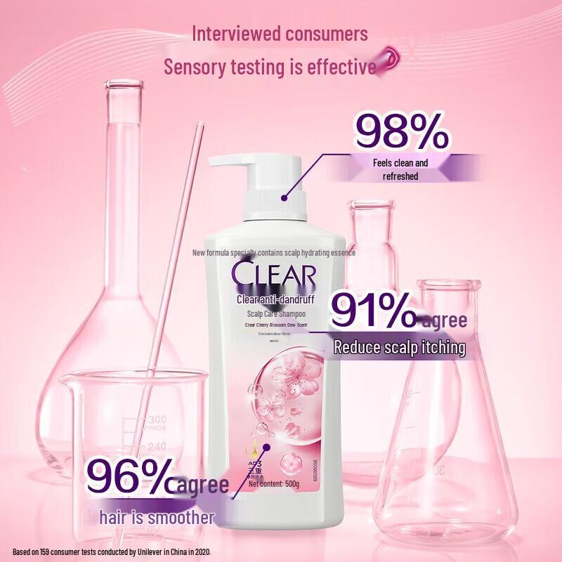 Clear Anti-Dandruff Cherry Blossom Shampoo 3-Pack