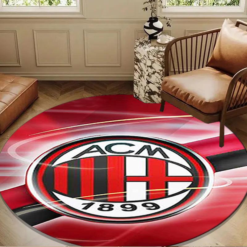 Ac Milan Round mat, Anti-slip Circle Carpet Chair rug For livingroom,Bedroom, doormat home decor Gift Christmas Gifts