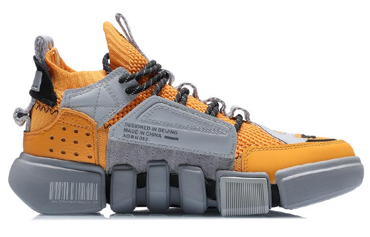 Li Ning Essence 2 Cushioning Slip Resistant Abrasion Resistant Mid top Vintage Basketball Shoes Women's Yellow Black AGBN062-17