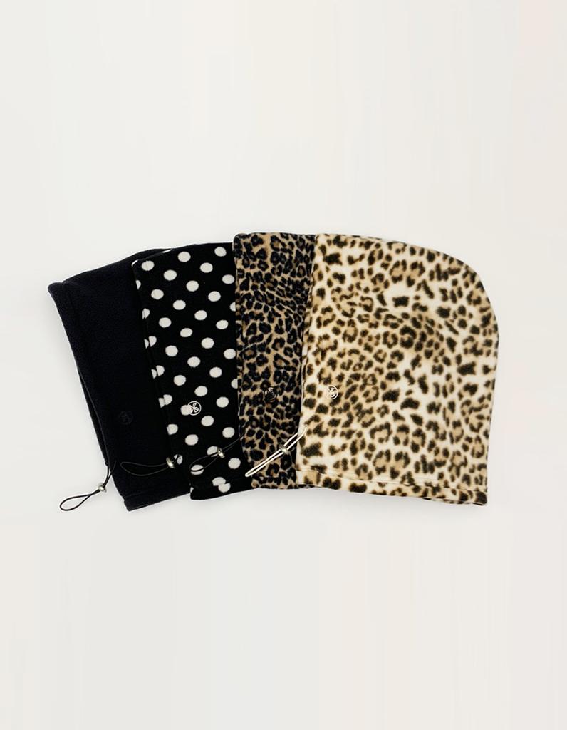 KOOKEESEE Polar Fleece Balaclava_Leopard Cream