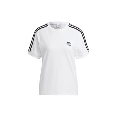 Originals Trefoil Classics Striped Crew Neck T-Shirt Women Tops White IB7410