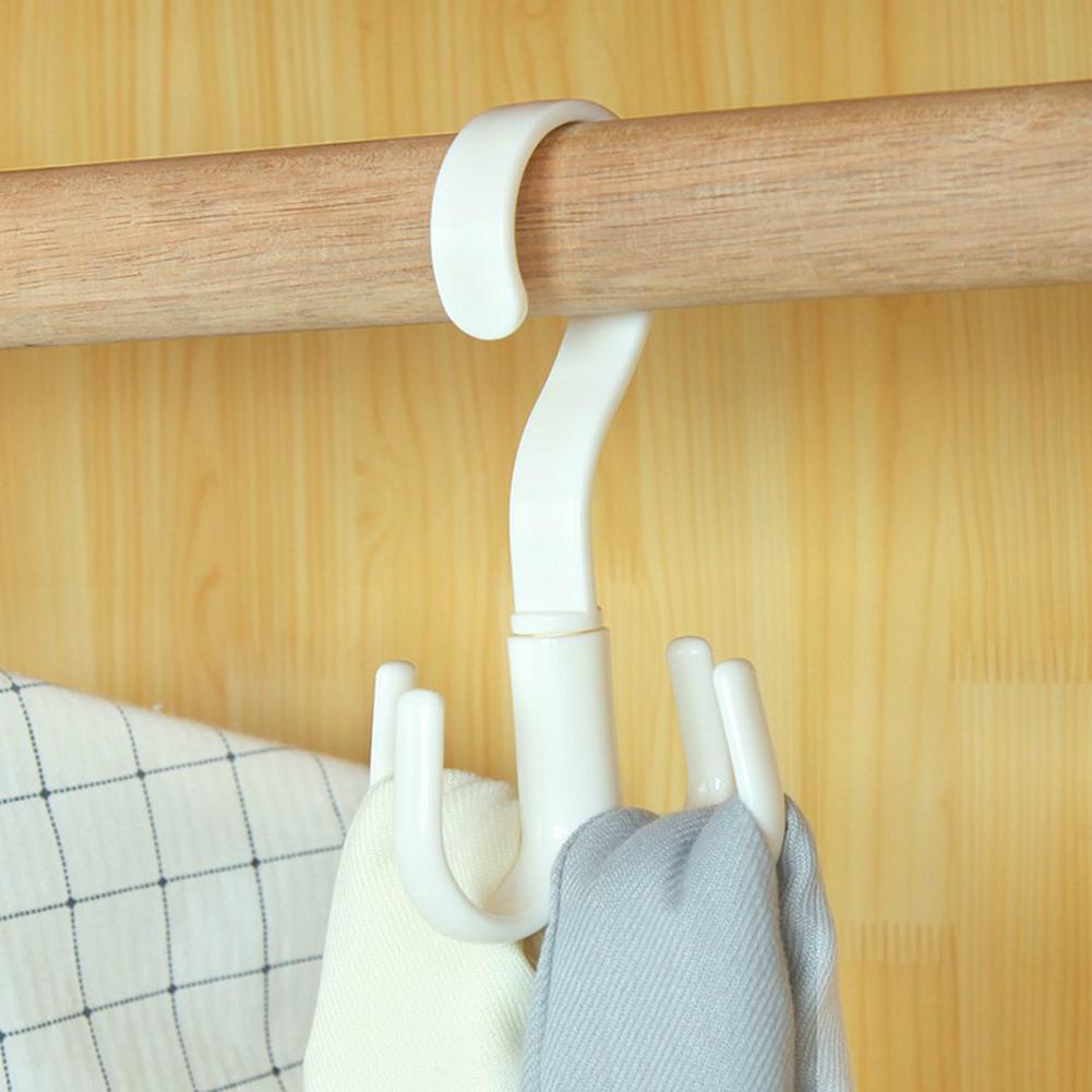 4-claw Hanger 360 Degree Rotatable Multifunctional Kitchen Storage Hook For Hanging Bag Scarf Belt Clothes