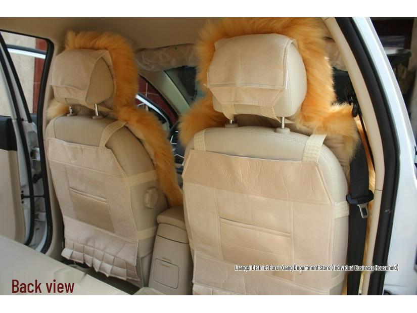 One-Piece Wool Car Seat Cushion - Plush Fur Winter Pad