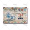 Vintage Coffee Metal Tin Sign Decorative Plate Retro Tea Time Metal Poster Home Bar Cafe Indutrial Decor Old Wall Metal Signs
