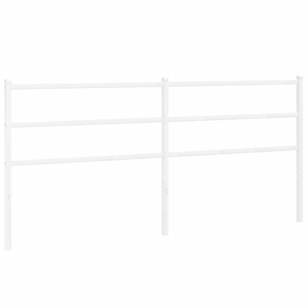 Vidaxl Metal Headboard, White, 200 Cm
