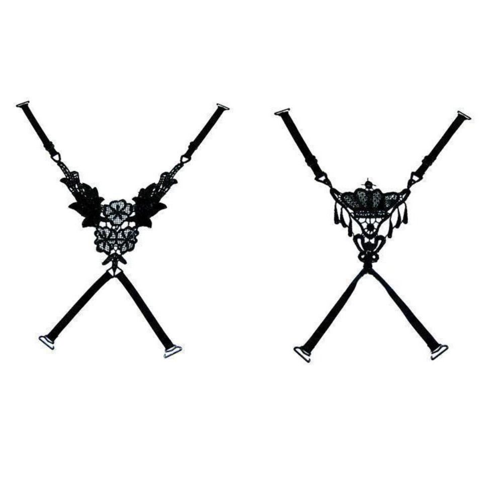 3Pcs Butterfly Beauty Back Bra Straps Cross Lace Bra Straps Sweet Bra Shoulder Straps Women