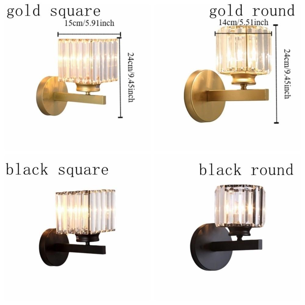 Light Luxury Crystal Wall Lamp LED Lighting 3 Colors Changing Night Light Dimmable Wall Mounted LED Wall Effect Light Home Decor