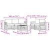Outdoor Sofa Set 6 Pcs Natural and Cream Solid Acacia Wood