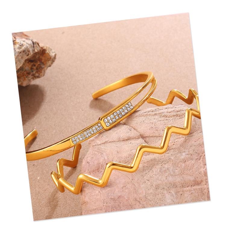 Retro Geometrisches Gewebtes Armband Set: Stapelbare, Hohlgefugte Offene Armbänder