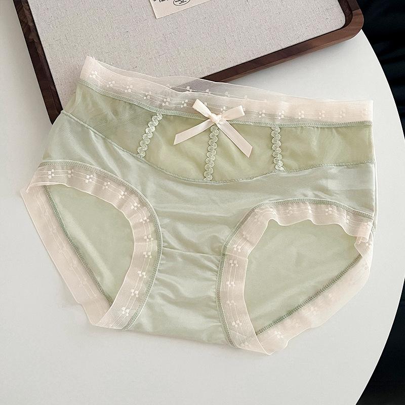 Ladies Summer Thin Sexy Lace Comfortable Moisture Absorbing Antibacterial Triangle Briefs