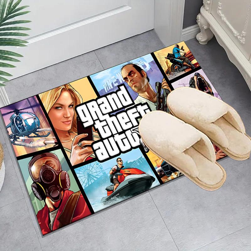 Theft Auto Rug Area Rug for Livingroom, Bedroom, Palyroom, Chair Rug, Office Rug, Floor Mat, Large Size Fan Christmas Birthday Gift