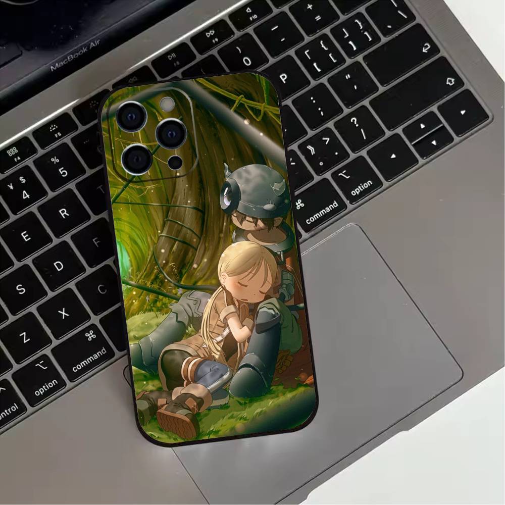 M-Made in Abyss  Phone Case For iPhone 17,16,15,14,13,12,11 Plus,Pro Max,XS,Soft Silicone Black Cover