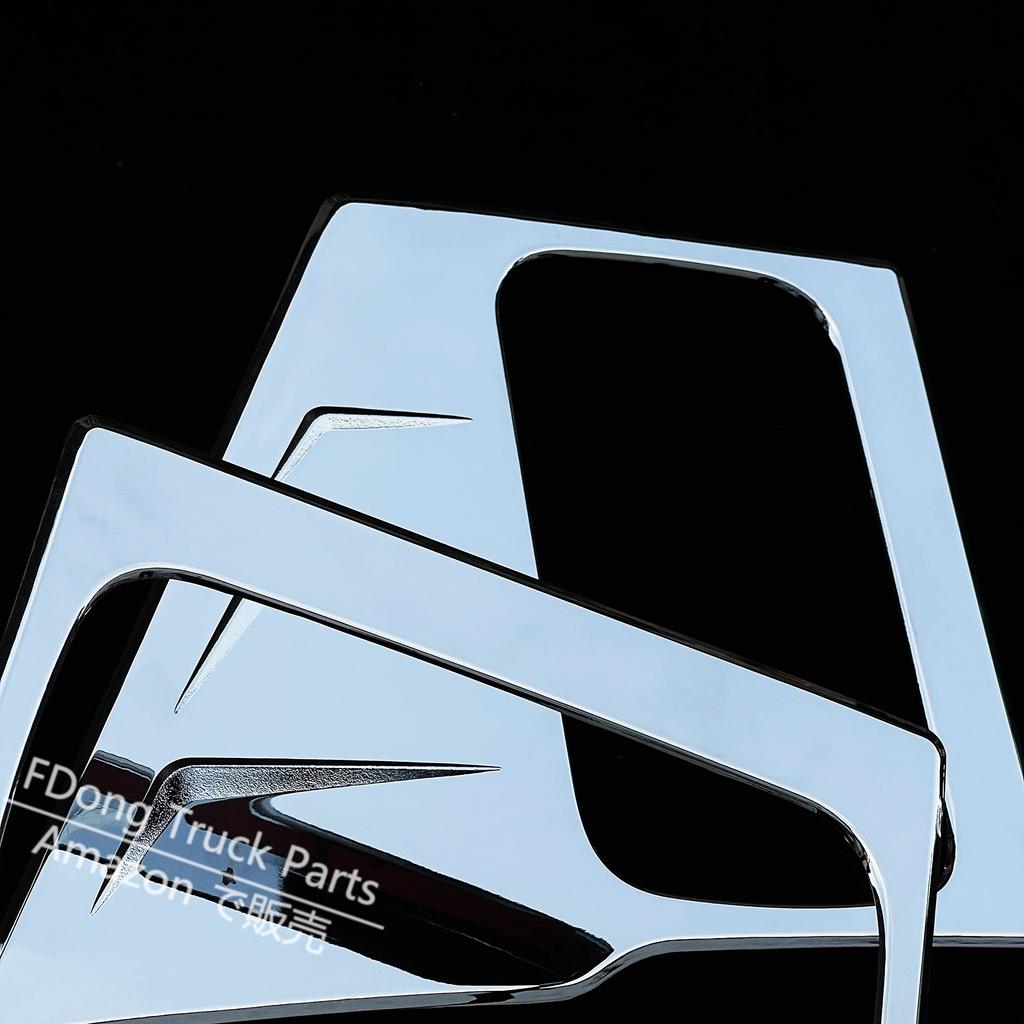 Chrome door handle covers and right for Isuzu 07 Elf and 07 Forward Five Star Customizable decoration (left set) Giga. truck.