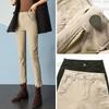 Women's High Waist Slimming White Straight-Leg Jeans - Petite Summer 2024 Casual Elastic Cigarette Pants
