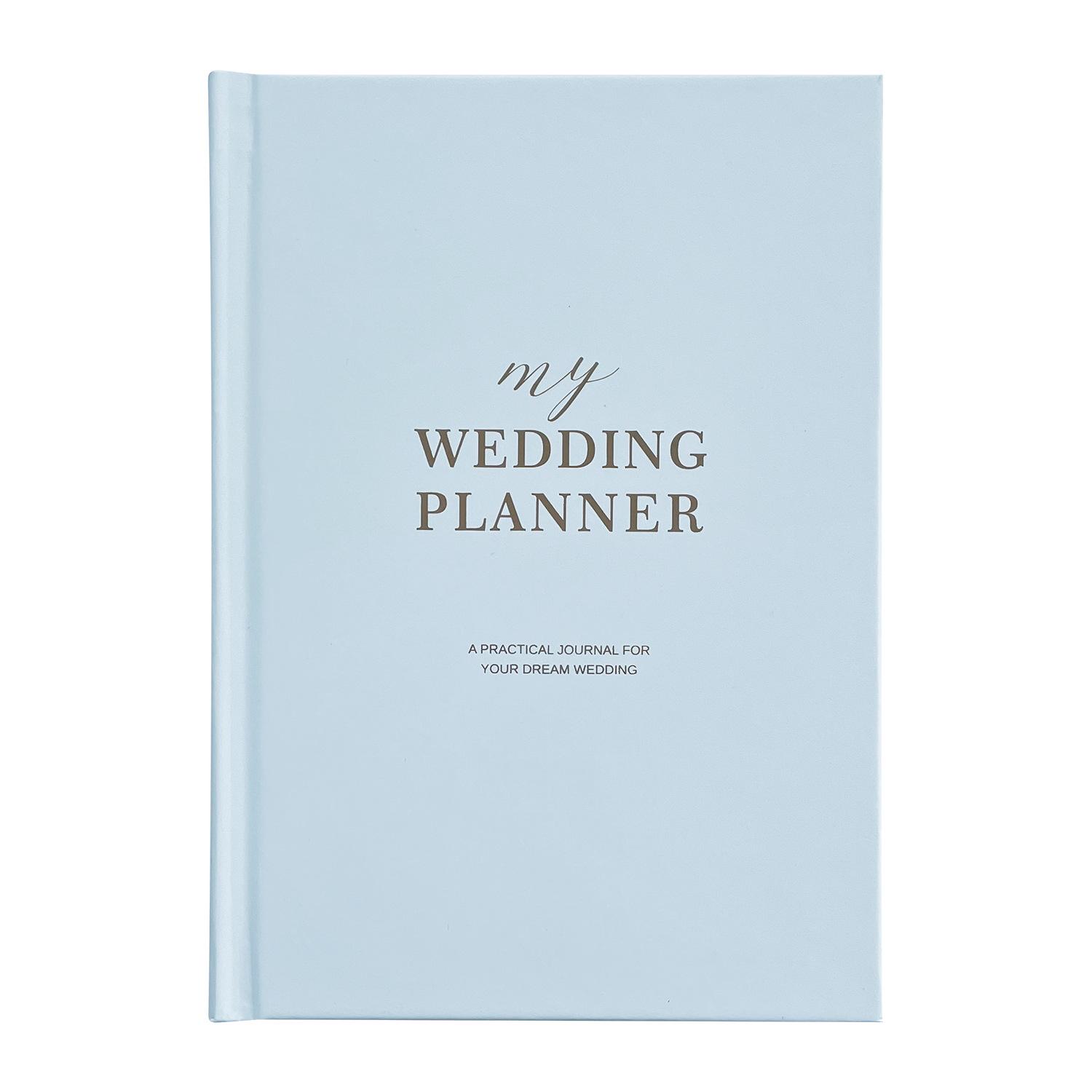 

Cross-Border Wedding Planner: English A5 Agenda & Budget Notebook 210*150 Cover Size небо синє кольору