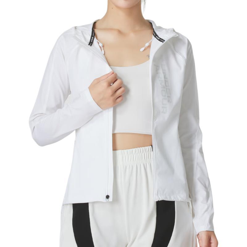 Under Armour Outdoor Casual Sports Long Sleeve Jacket Women Jacket White 1361384-100