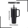 Insulated Tumbler with Handle for Hot/Cold Drinks Travel Mug Water Bottle Black
