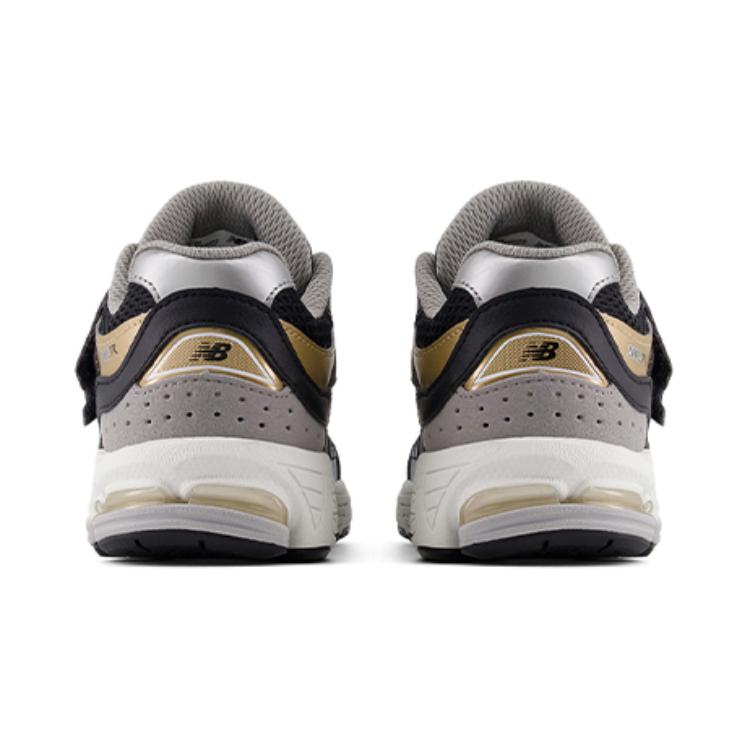 New Balance 2002R Hook & Loop Black Sea Salt Gold (PS) Kids Sneakers PV2002PO
