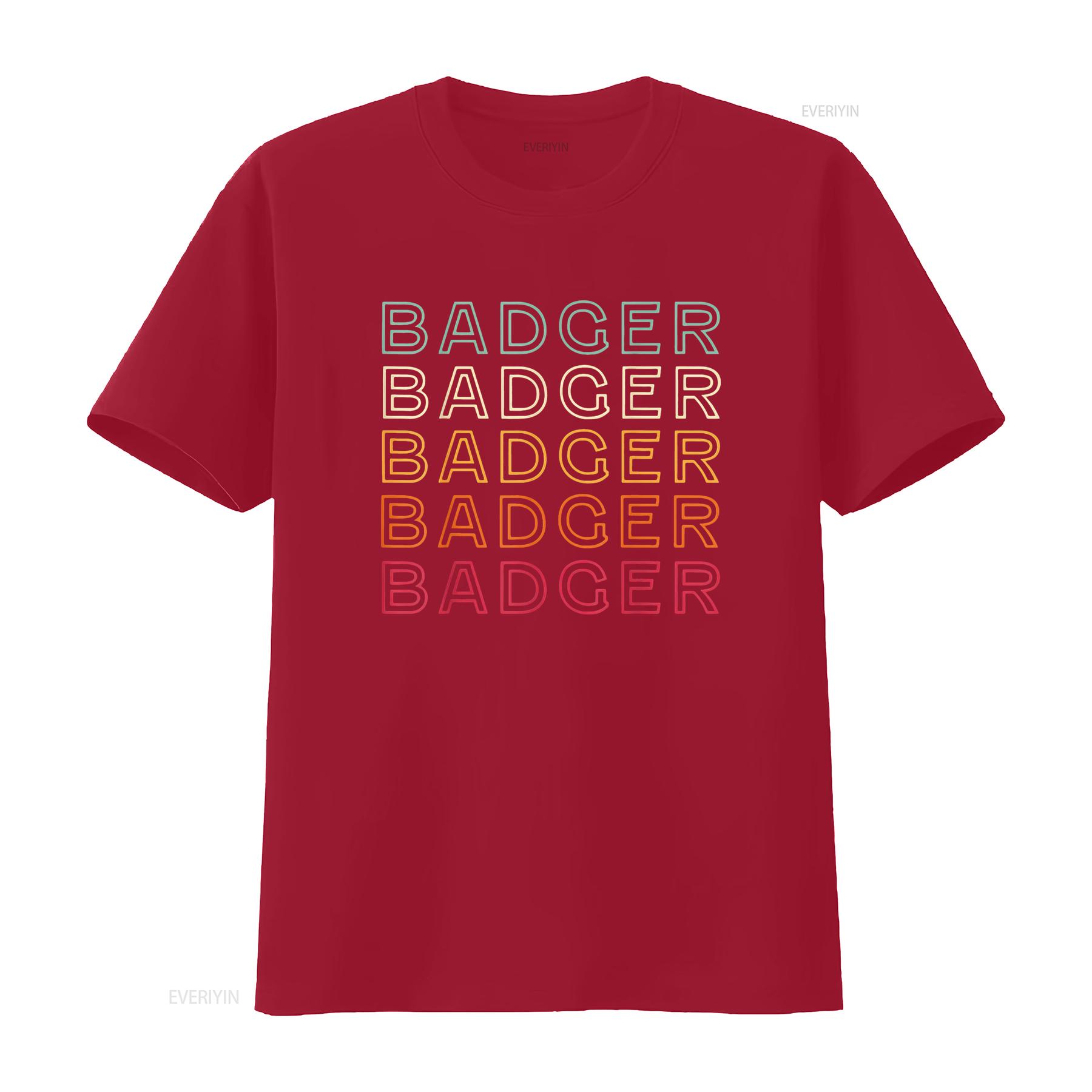 

Womens Retro Badger Vintage T Shirt Black 2XL vintage Washed Slightly Versatile graphic Unisex Stretched Casual S