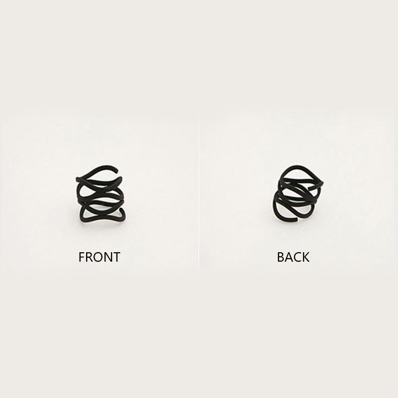 

3 шт. /Комплект панк многослойные полые крестообразные кольца средней длины на кончик пальца женские черные стековые простые кольца над костяшкой набор для женщин подарок adjustable opening