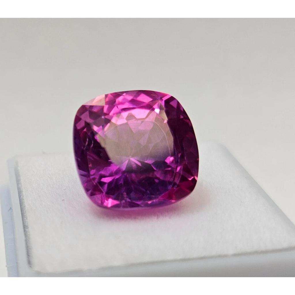 Pitambari Sapphire Bi-Color Natural 14-15 Ct Cushion Cut Stunning Gemstone