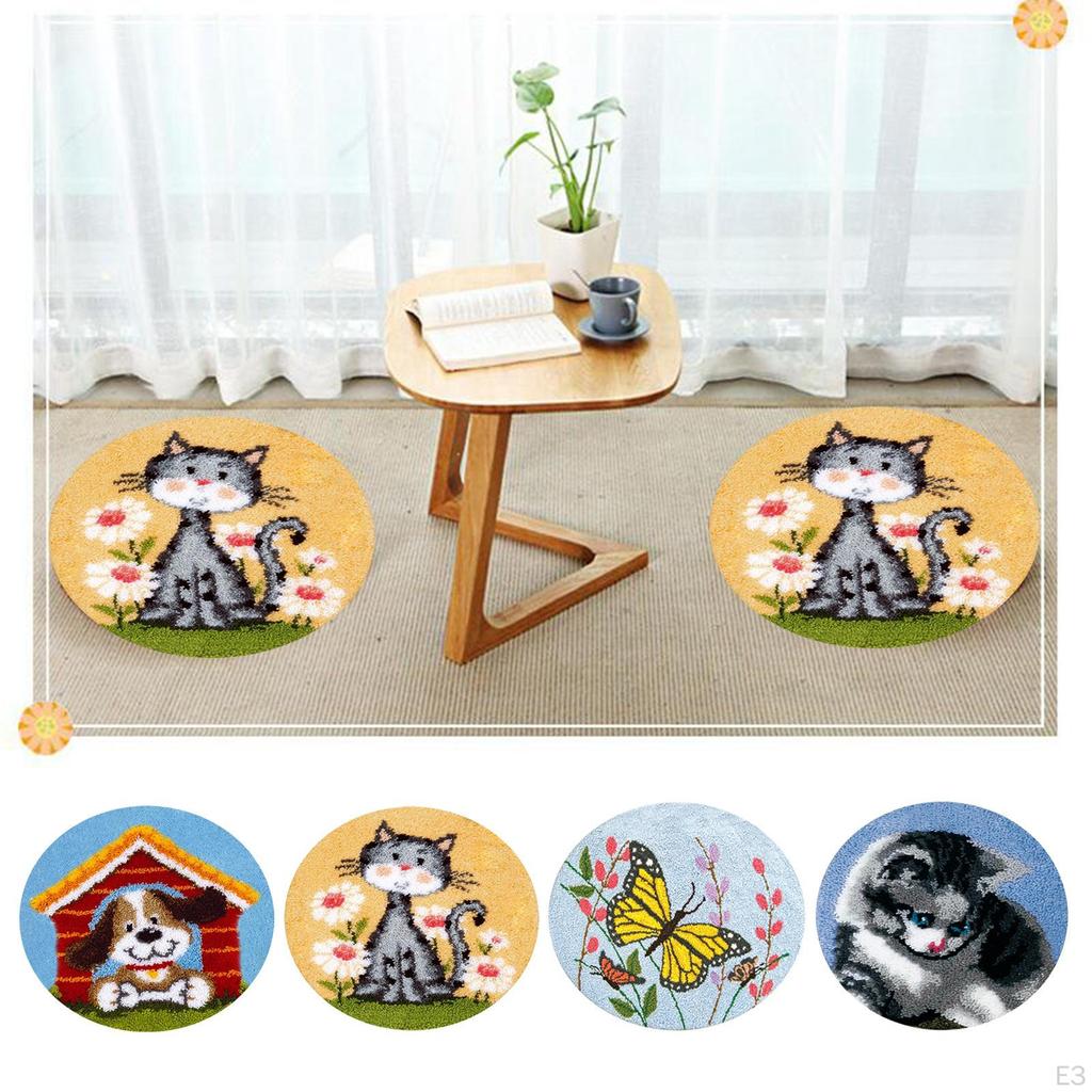 Kits Rug Carpet Making Needlework Embroidery S for Bed Room Living Decor