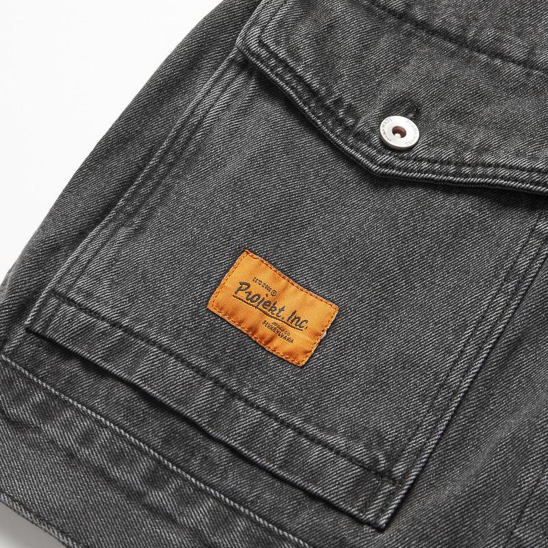 Herbst und Winter Herren Jeansjacke Koreanische Version Trendy Fashion Multi-Pocket Revers Casual Jeansjacke Männer