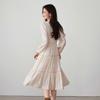 French fungus edging leads embroidered dress 2026 spring fashion versatile mid length skirt