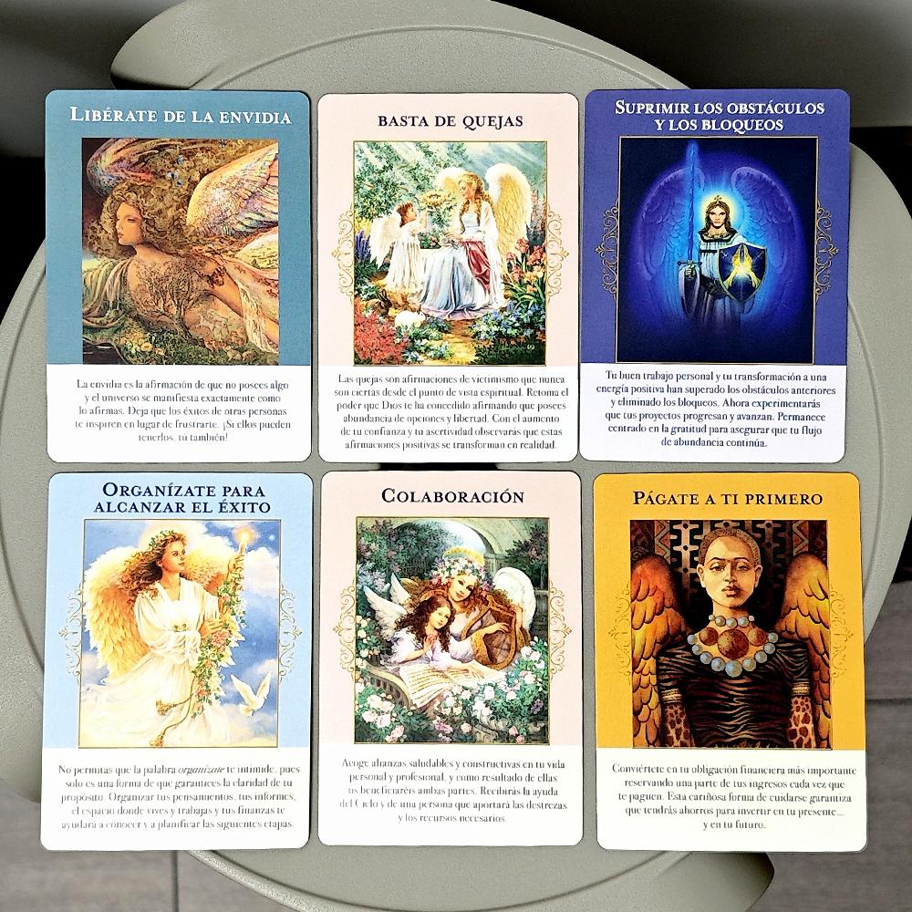 Angels of Abundance Oracle Deck Spanish Edition 44 Pcs Oracle Cards 10.4*7.3cm