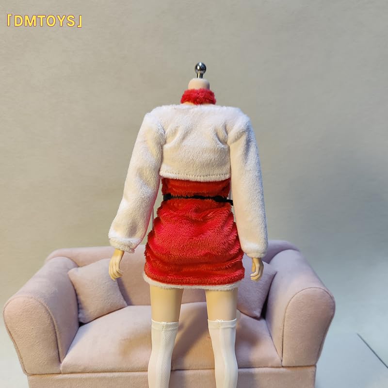 Hobby Toys [TOYBARJAPAN] 16 scale figure compatible with TBLeague body DMTOYS DF067 Beautiful Woman Christmas Dress and Socks Over Knee Stocking Set