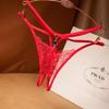 Light Luxury Lace Sexy Thong Women's Cross Strap Ultra-thin Hollow Temptation Panties Hot Open T Pants 2225