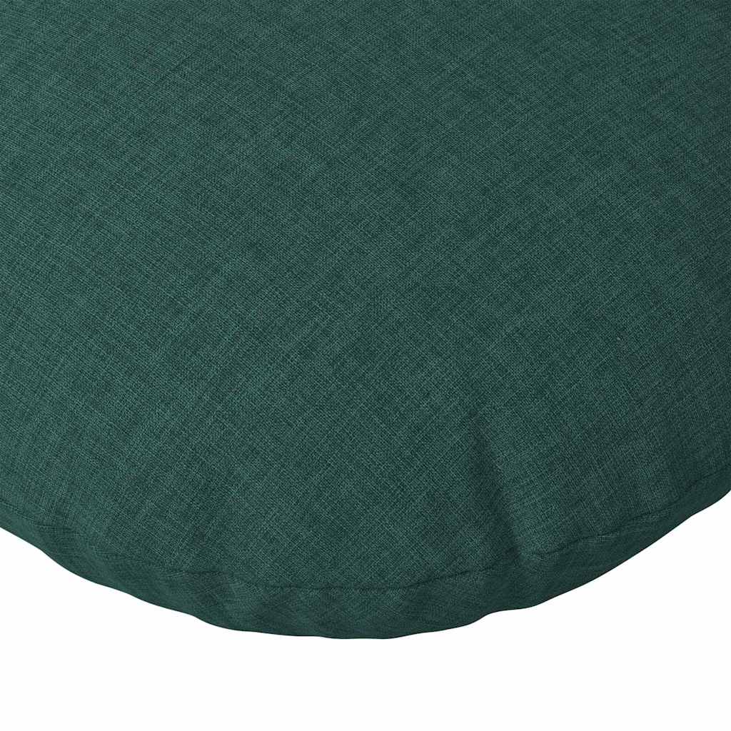 Seat Cushion 2 Pcs Dark Green Ø30 X 13 Cm Fabric