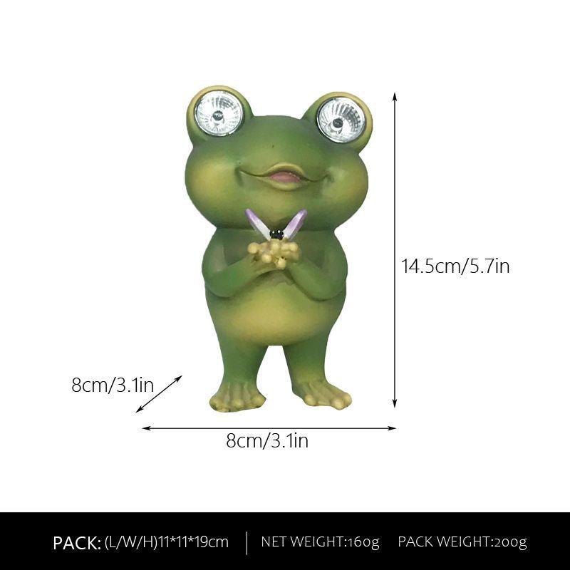 Outdoor Frog Garden Statue Decor for Outside Yard Ornament for Porch Patio Balcony Lawn Shelf Gardening Gifts Statue