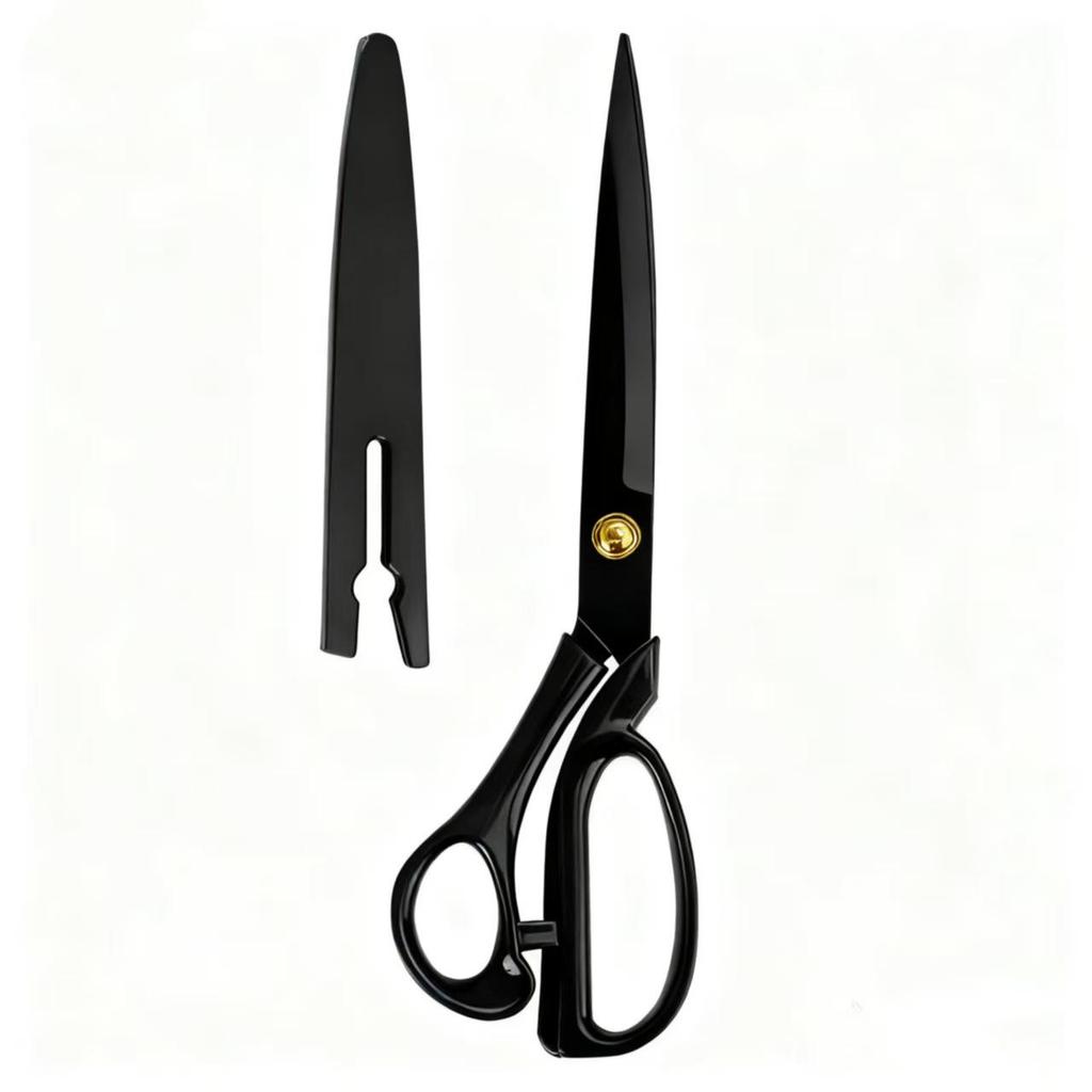 10-inch Handmade Blackened Steel Tailor Scissors for Sewing and Fabric Cutting