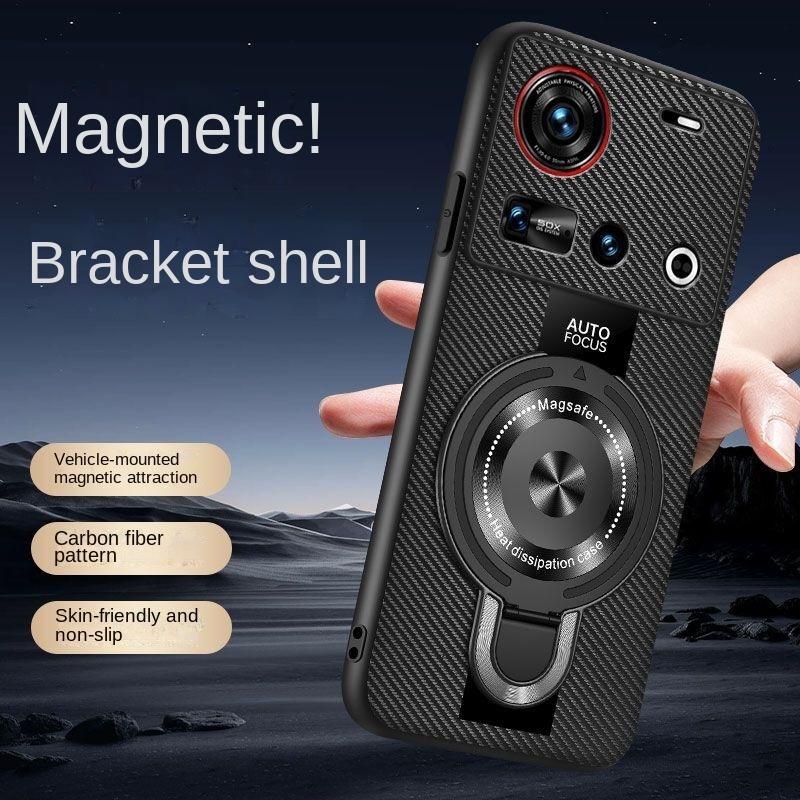 Für nubia Z70 Ultra z50 z60 ultra z60s pro Hülle Magnetischer Halter magsafe Stoßfeste Schale Schafsleder Silikonhülle Hüllen Funda