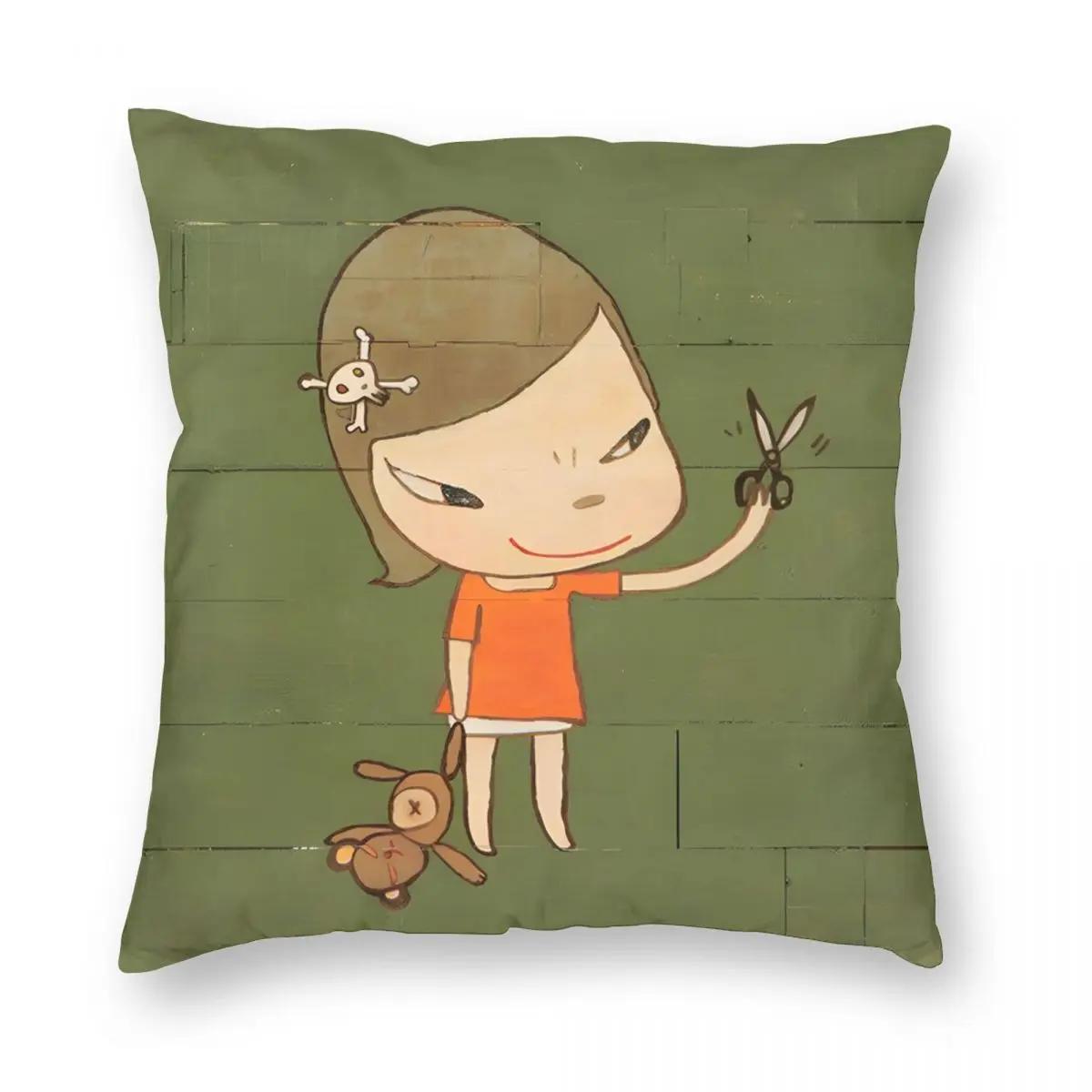 

Ёситомо Нара Наволочка Real One Мягкая Полиэстеровая Наволочка Декоративная Наволочка для Подушки Дома Молния 66x66cm светло-серый