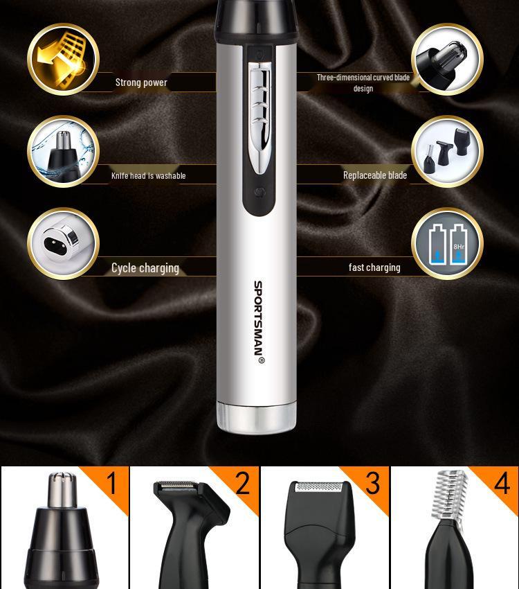 SPORTSMAN SM-418 Men's Electric Nose, Eyebrow, and Sideburn Trimmer