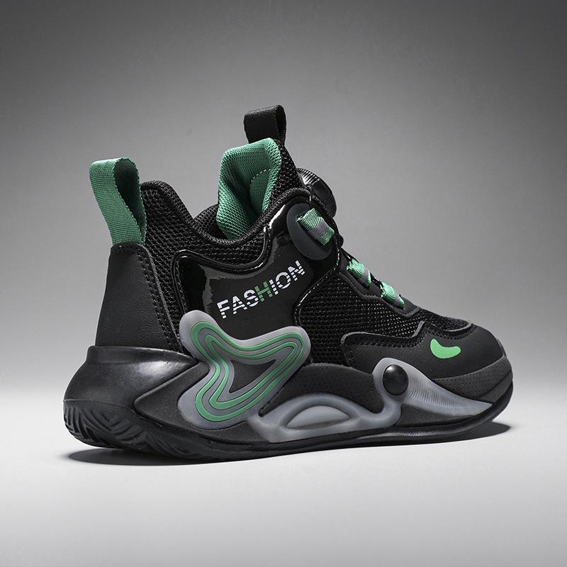 Boys' 2025 Spring/Autumn Basketball Shoes: Non-Slip, Breathable Mesh Sports Sneakers for Kids