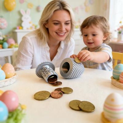 Eiförmige Labyrinth-Geschenkbox Stressabbau Pädagogisches 3D-gedrucktes Labyrinth-Ei mit Geheimfach Geld Bargeld Puzzlebox Geburtstage Ostergeschenk