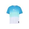 Just Do It DRI-FIT Gradient Rendering T-Shirt 'Blue Green White' Men's FN0320-134