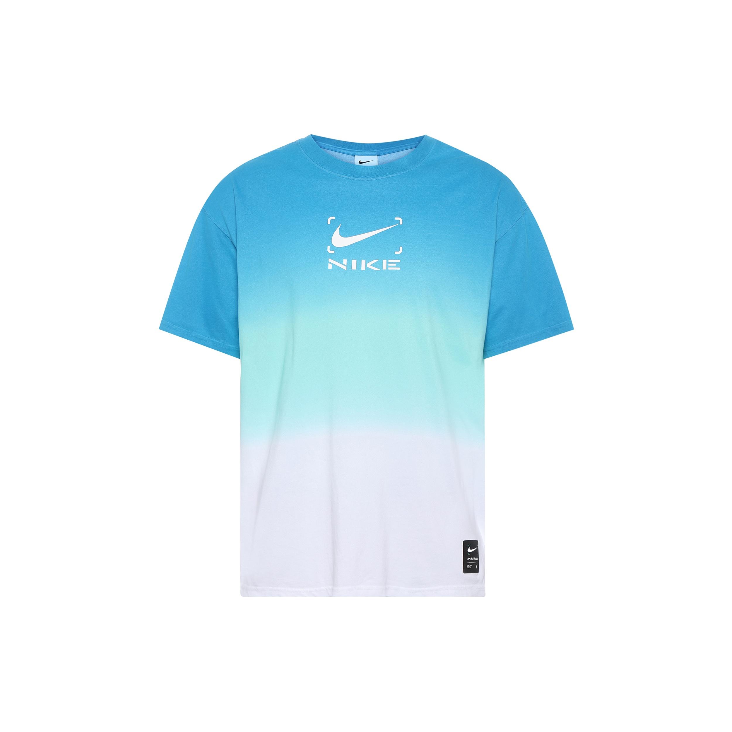 Nike Just Do It DRI-FIT Gradient Rendering T-Shirt Blue Green White Men s FN0320-134 XL