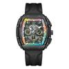 Mark Fairwhale Fashion Men's Watches Cool Tonneau Dial Design Waterproof Luminous Multifunctional Quartz Watch For Men