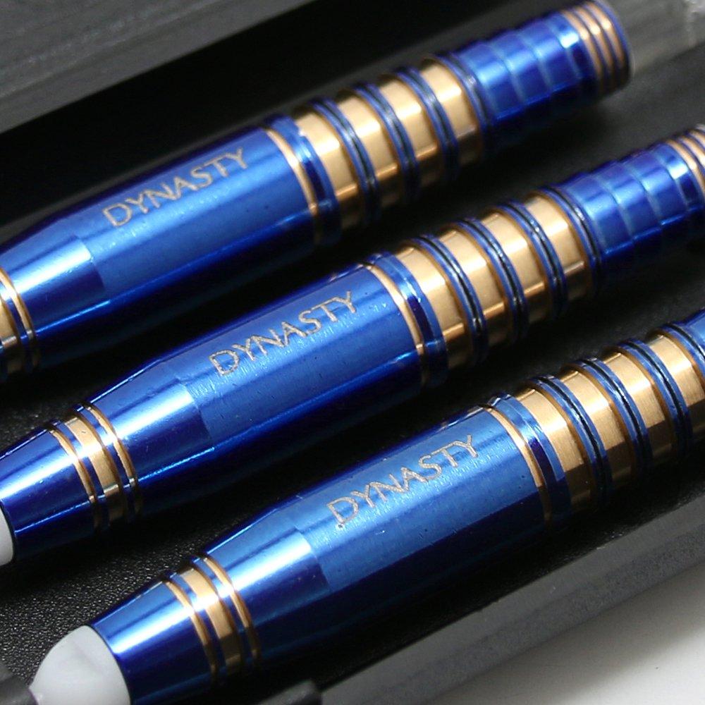 Dynasty Brass Darts Board and Dart Brass Darts Set Case, "SEVEN" (Deep Blue), 01-31-026
