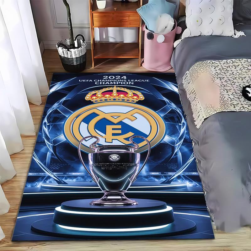 """2024 UEFA Champions League Trofee Tapijt met Sportlogo Ontwerp"" Geschikt voor gebruik als antislip voor woonkamer slaapkamer banken"""