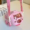 Cartoon Bus Car Water Cup Large Capacity Baby Water Bottle Cute Bounce Straw Kettle  Drinkware