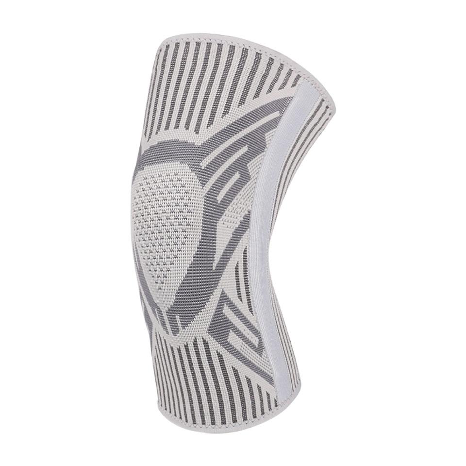 1Pcs Knee Support Silicone Dot Matrix Anti-Slip Breathable Spring Support for Sports Hiking Football M серый