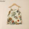 ZANZEA Women Casual V-Neck Summer Sleeveless Print Camisoles