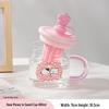 Cute Pet Diary Money Flower Glass Straw Cup