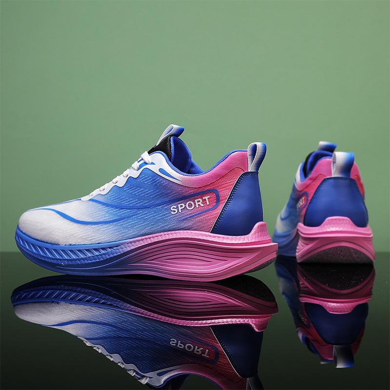 Pánská sportovní běžecká obuv Ultralehká Měkká podrážka Odpružení Barevný přechod Ležérní sportovní Pánská obuv